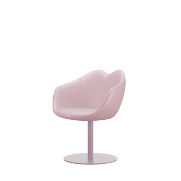XOXO Chair Round Base Pink Leather Stoler