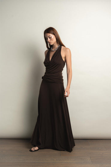 Soleil Top Mocha Bluser