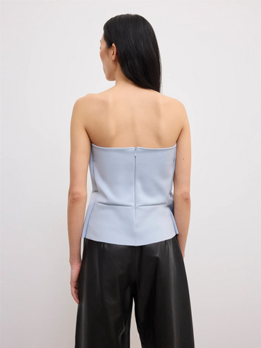 Sculpted Tube Top Dove Blue Bluser