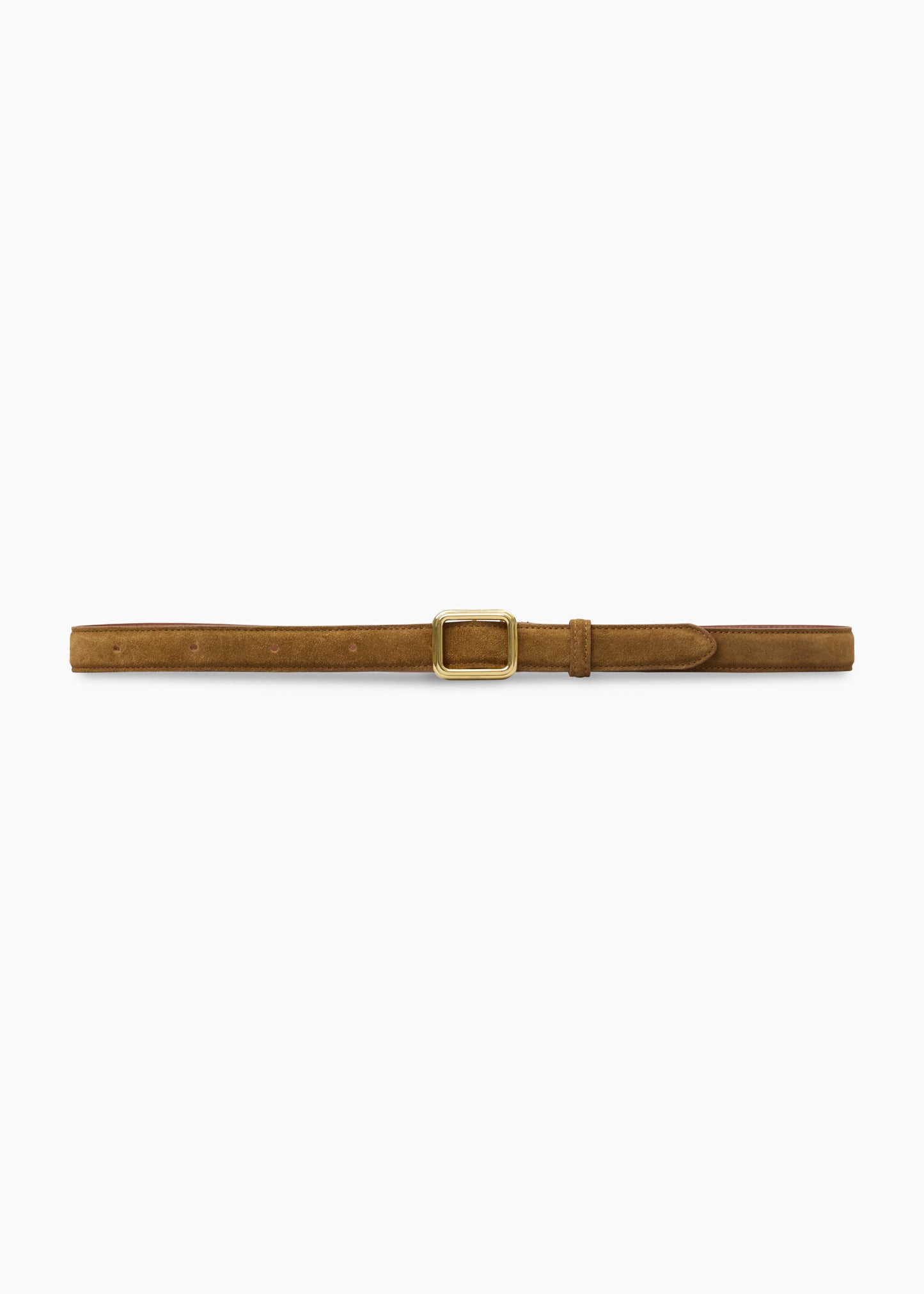The Georgia Wide Belt Gold Maple Brown Suede Belter