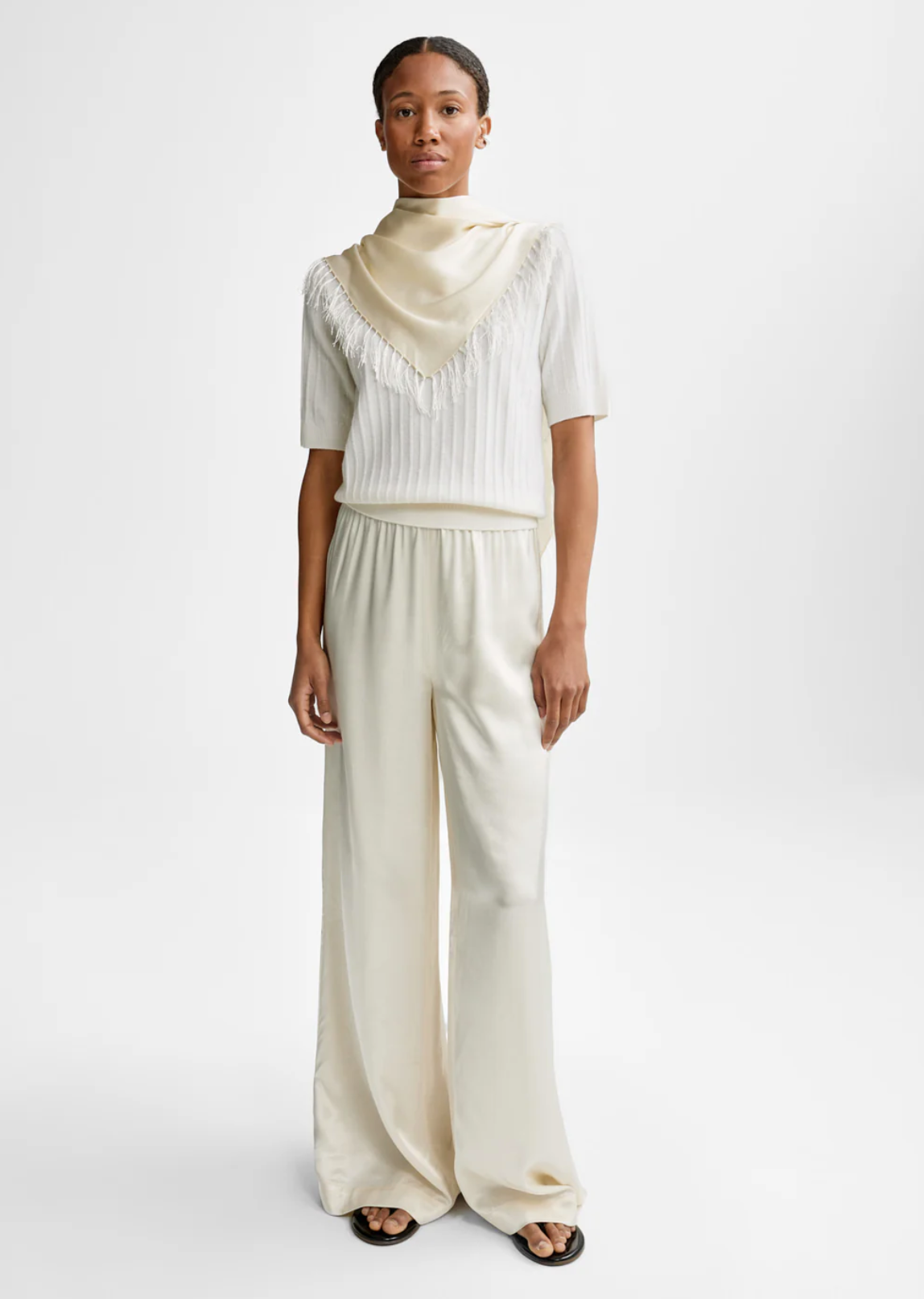 Mali Silk Scarf Vanilla Skjerf