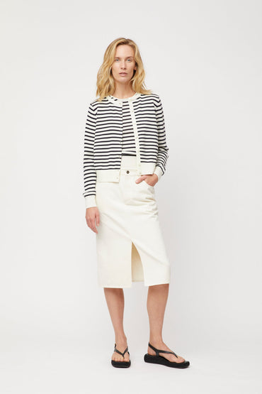 Skjørt | Denim Midi Skirt Ecru