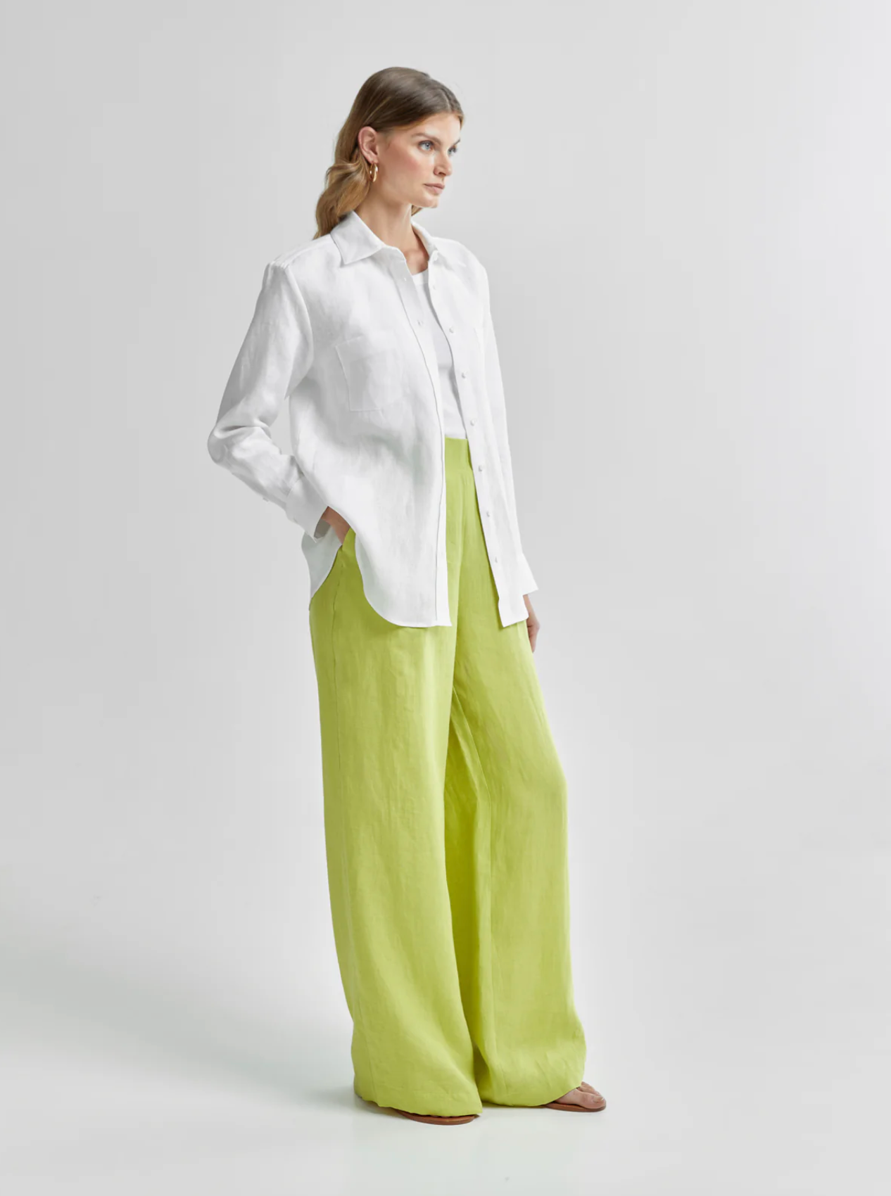 Nicci Linen Shirt White Bluser