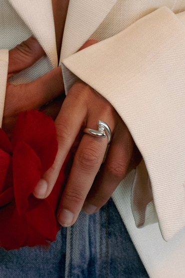 Rose Ring Slim Silver Ringer