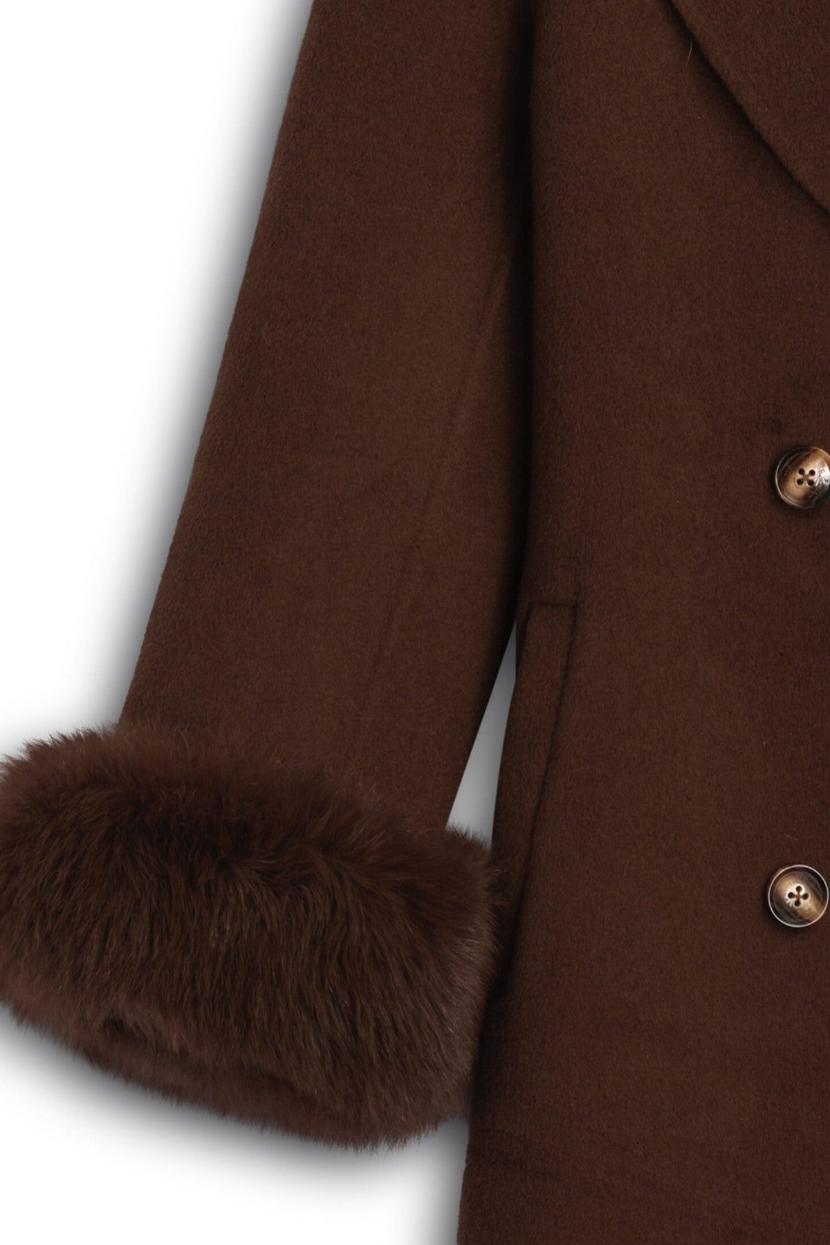 Marta Maxi Faux Coat Brown