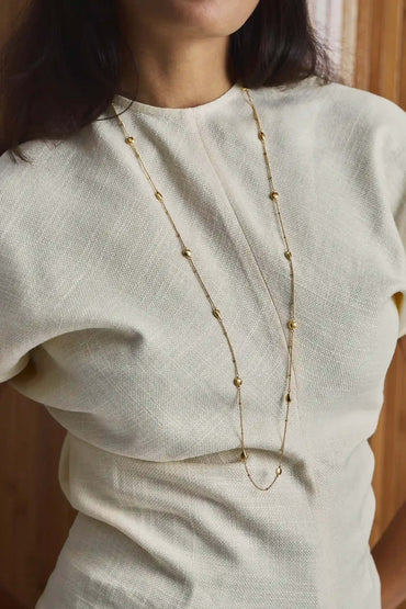Molten Teardrop Multi Charm Wraparound Necklace