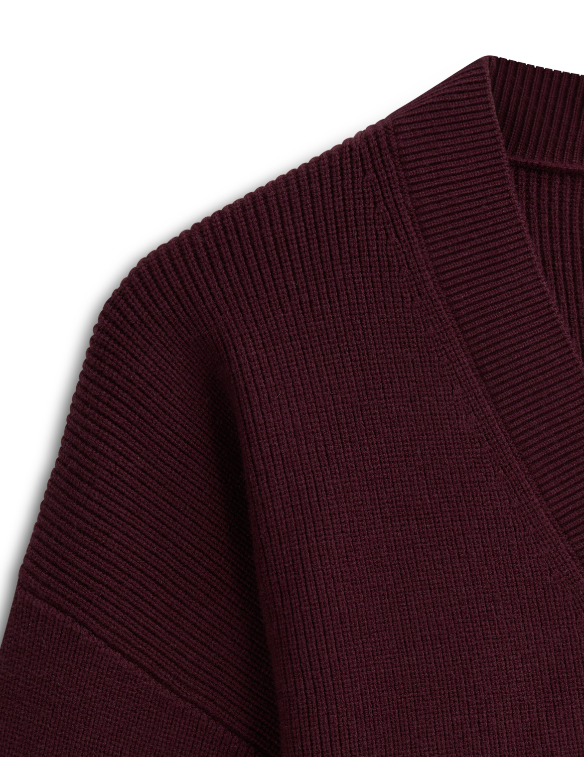 Atari Rib Cardigan Burgundy Cardigans