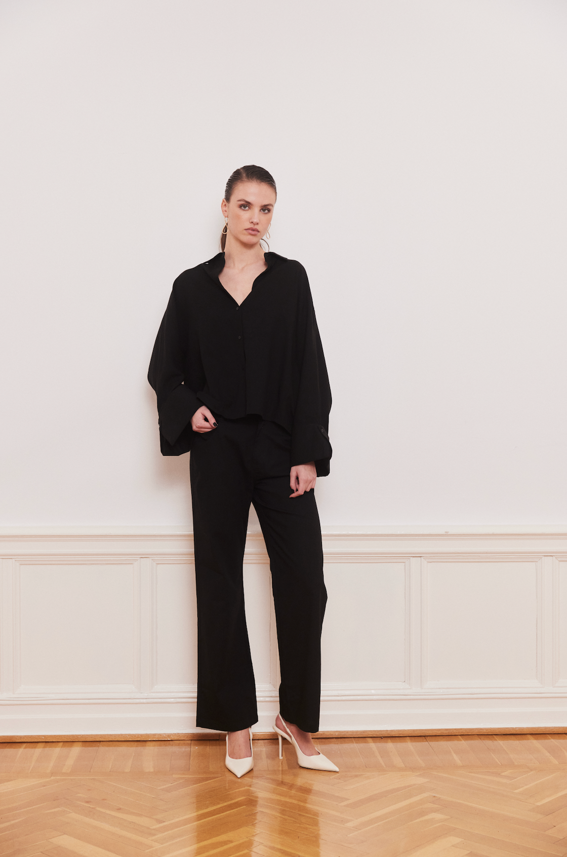 Atari Linen Shirt Black Bluser