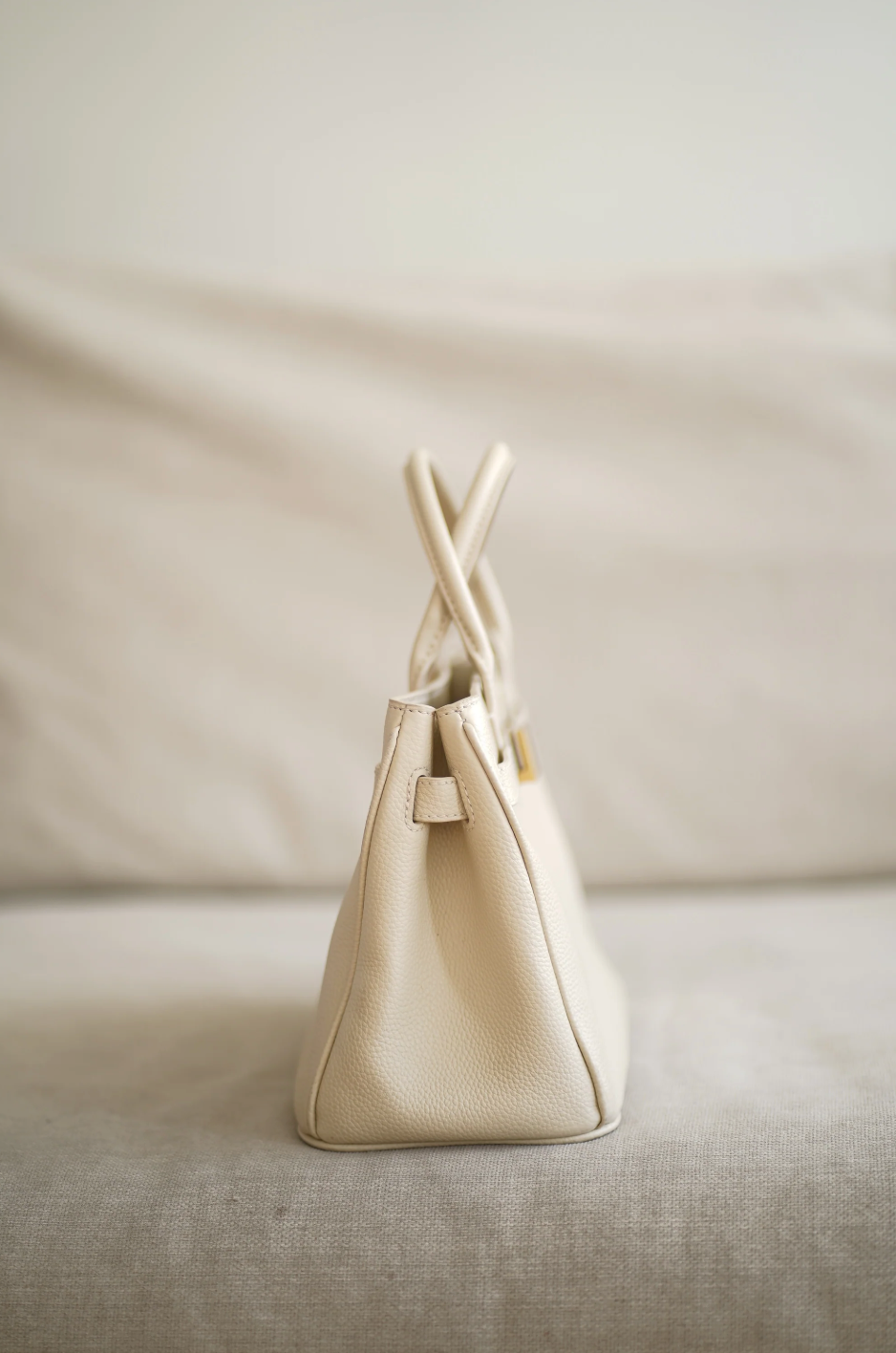 The Norma Bag Cream Pebble Vesker
