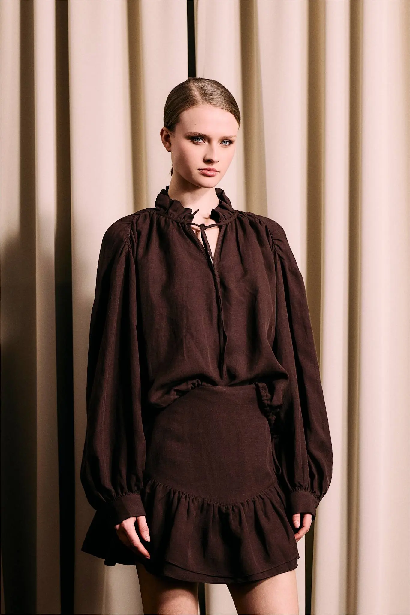 Brooke Blouse Cocoa Brown Bluser