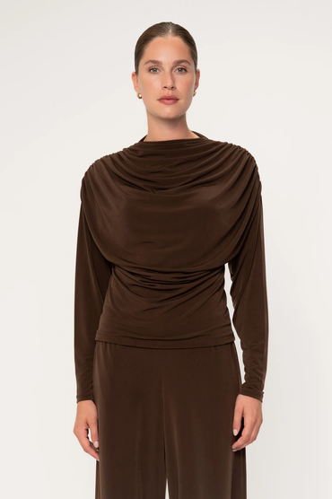 Mirel Top Mocha Bluser
