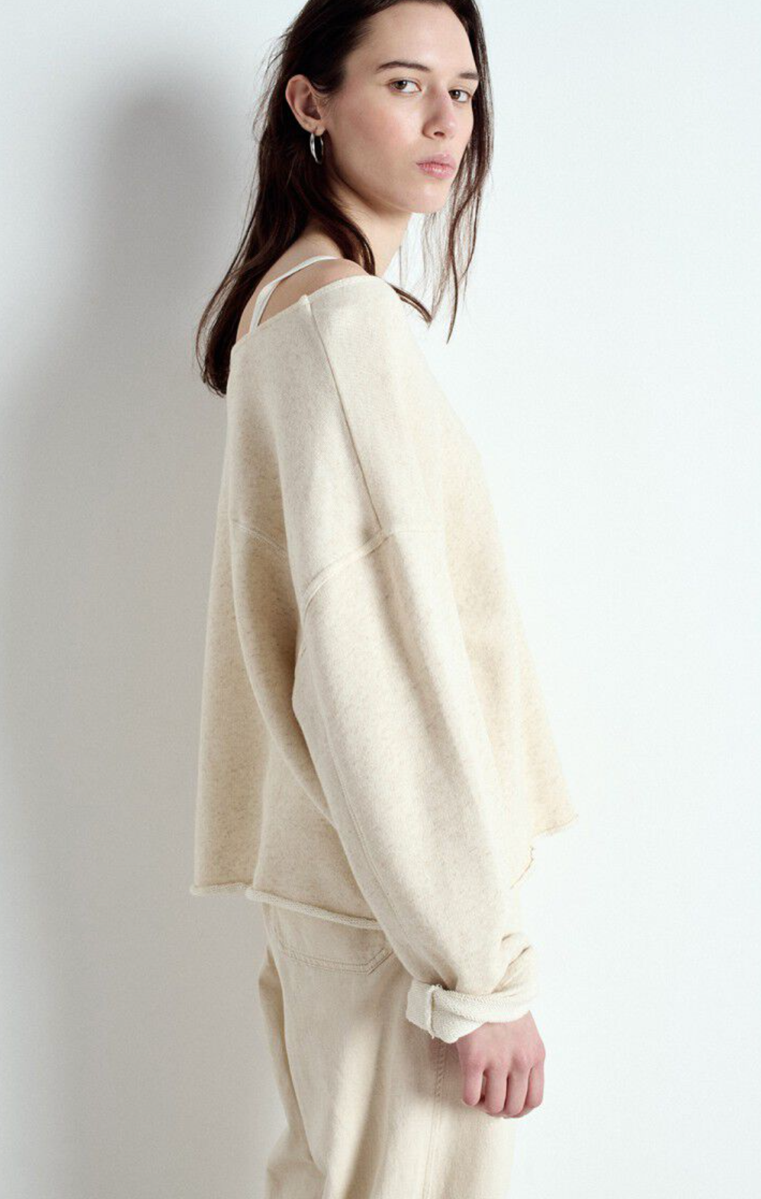 Itonay Sweater Ecru Melange Gensere