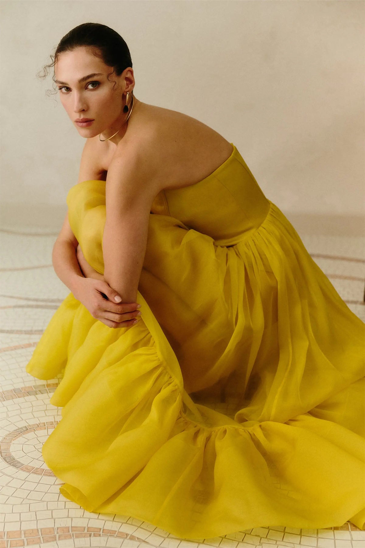 Kjoler | Lilou Corset Silk Blend Maxi Dress
