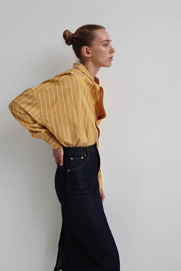 Quinella Tube Maxi Skirt Denim Skjørt