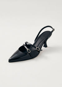 Joelle Onix Black Leather Pumps Sko