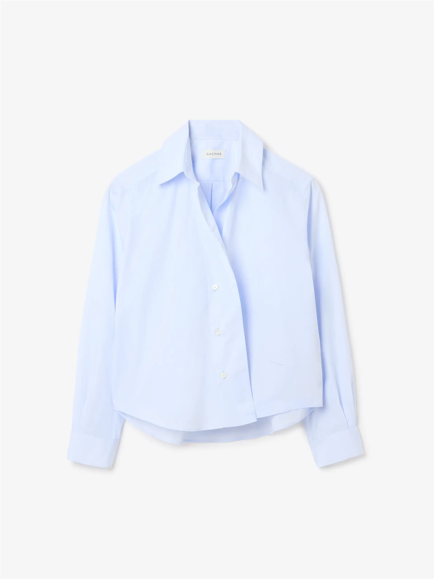 Cropped Shirt Light Blue Bluser
