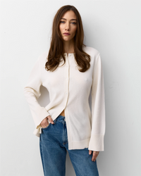 The Slim Cardigan Eco White