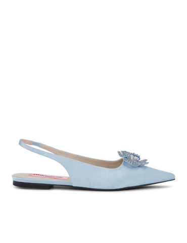 Fiona Crystal Satin Light Blue Sko