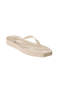 Tapered Platform Flip Flop Eggnog Sko