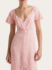 Aurelie Midi Dress Micro Calla Print Kjoler