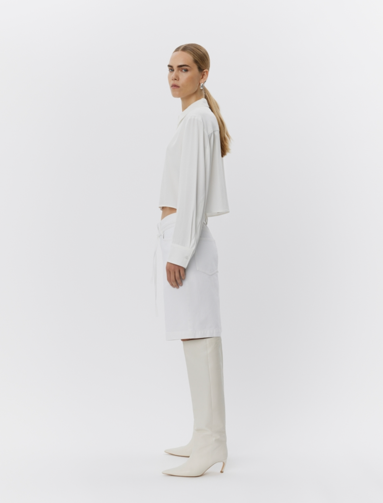 Elijah Shorts – Winter White Denim Shorts
