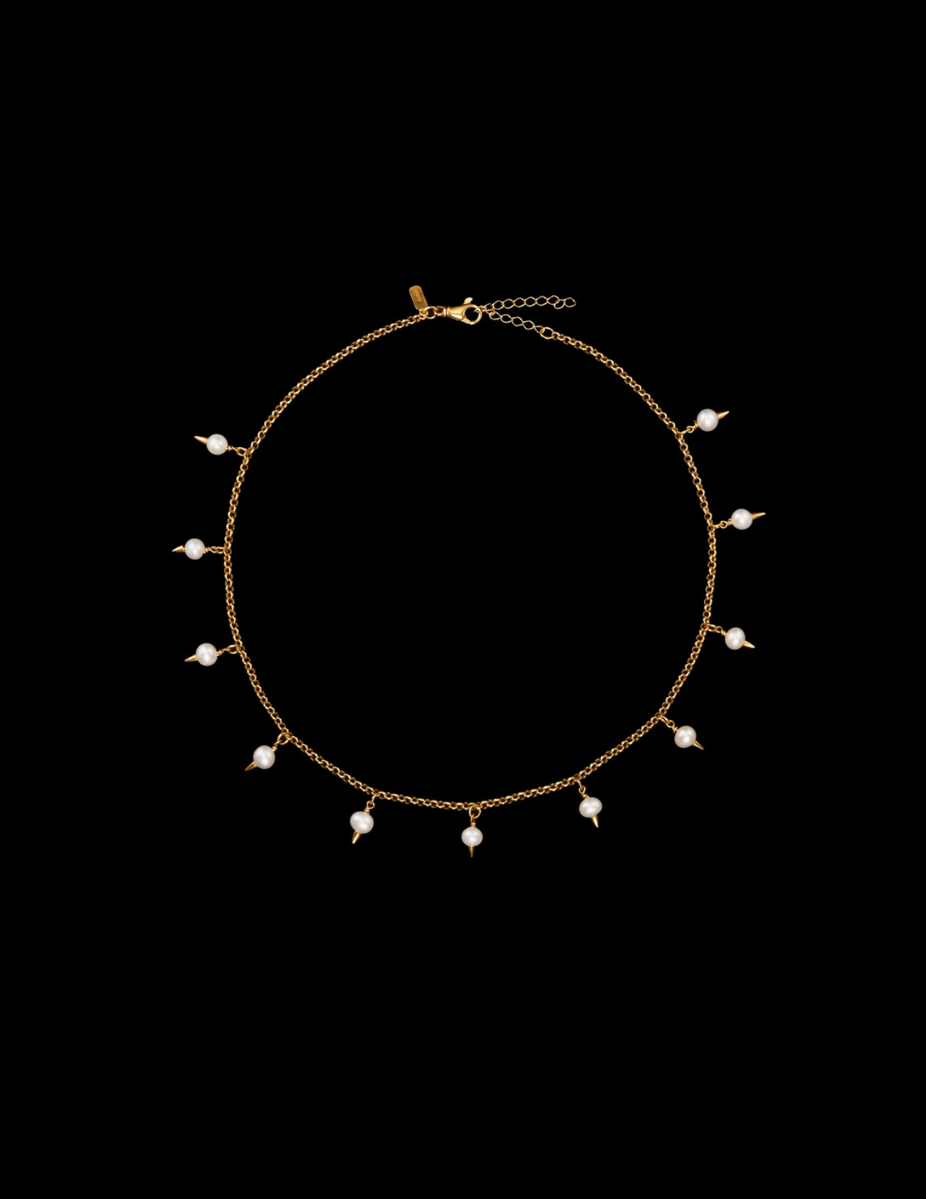 Pierced Pearl Necklace Smykker