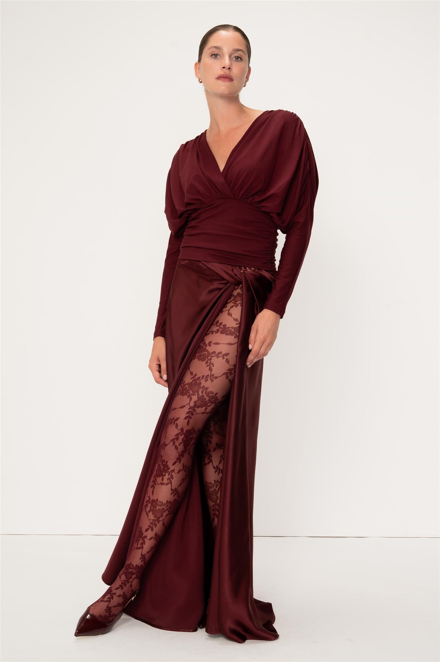 Salvia Top Burgundy Bluser