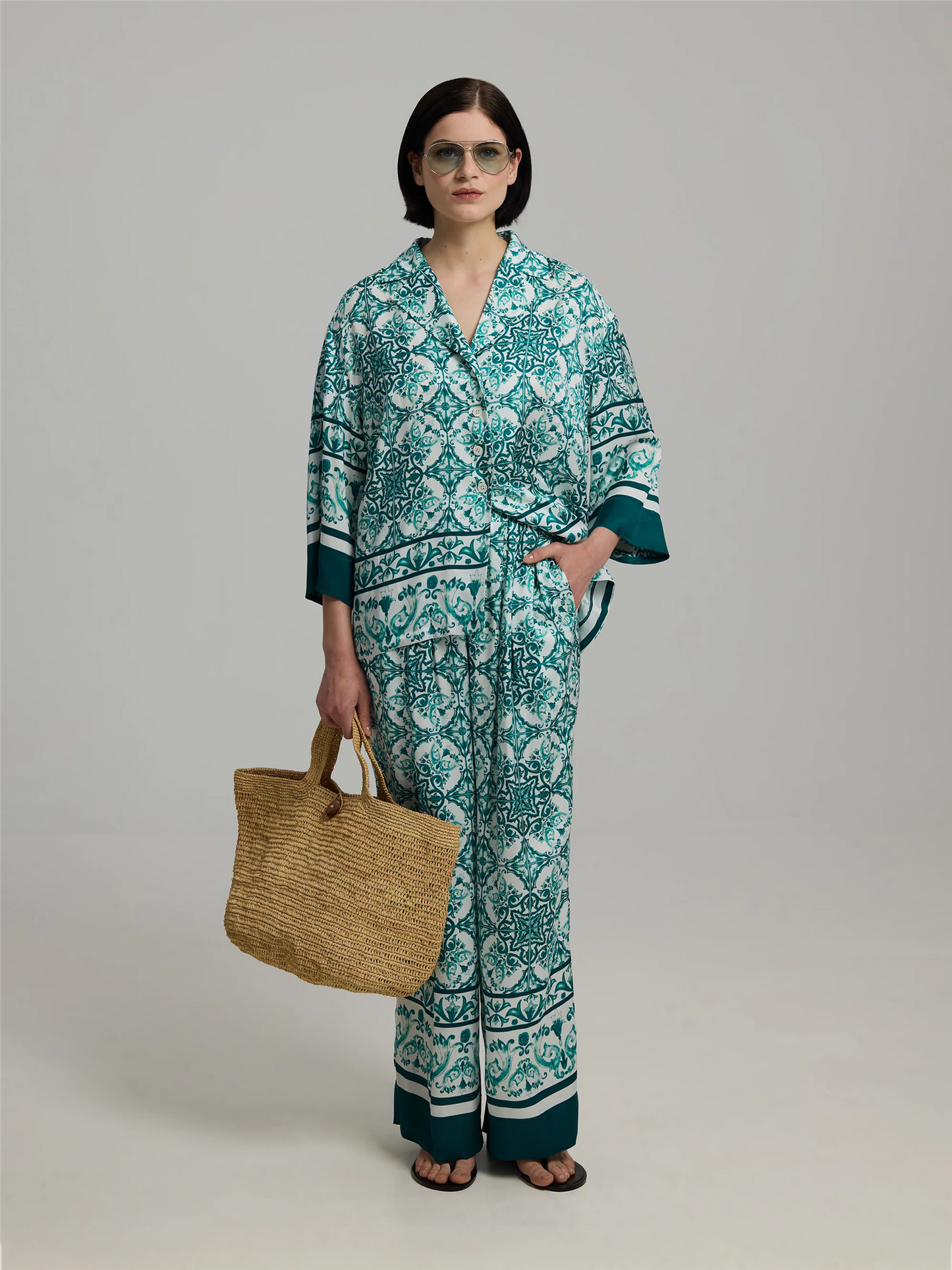 Bukser | Karie 2 Trousers Teal Majolica