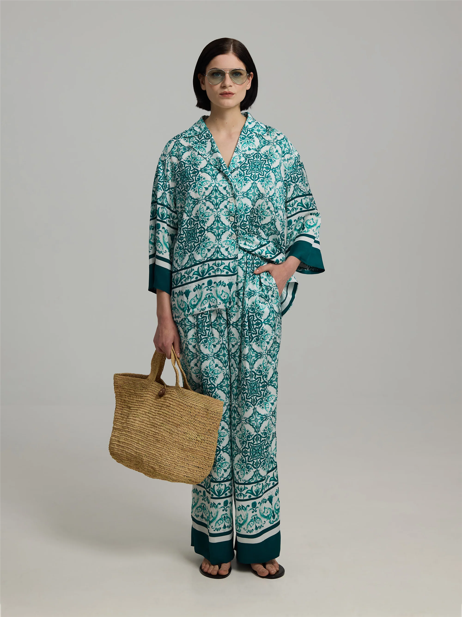 Bukser | Karie 2 Trousers Teal Majolica