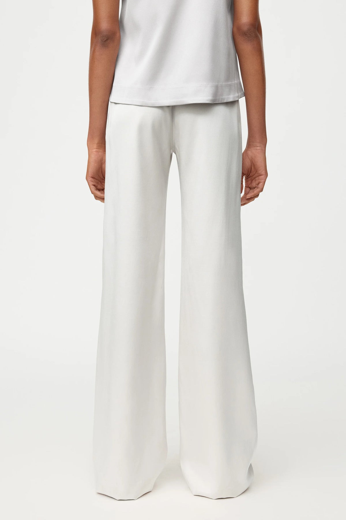 Straight Silk Trousers