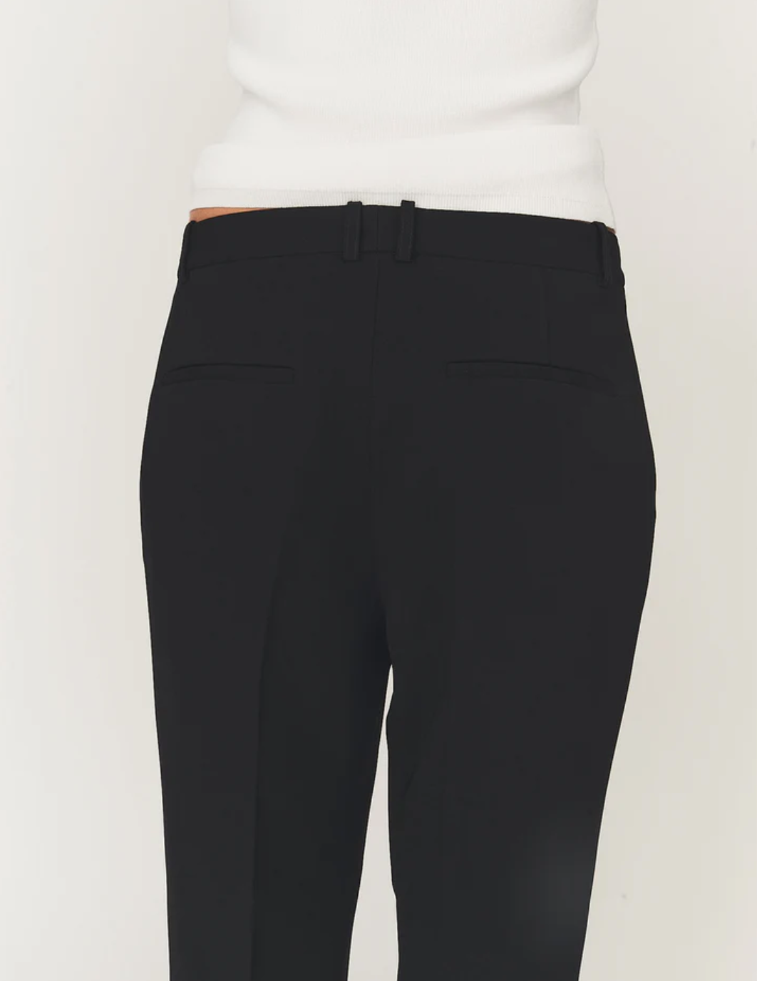Crepe Wide Pants Black Bukser