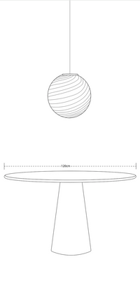 Ø40 Murano Pendel Crem Karamel Lamper