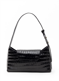Envelope Croco Leather Black Vesker