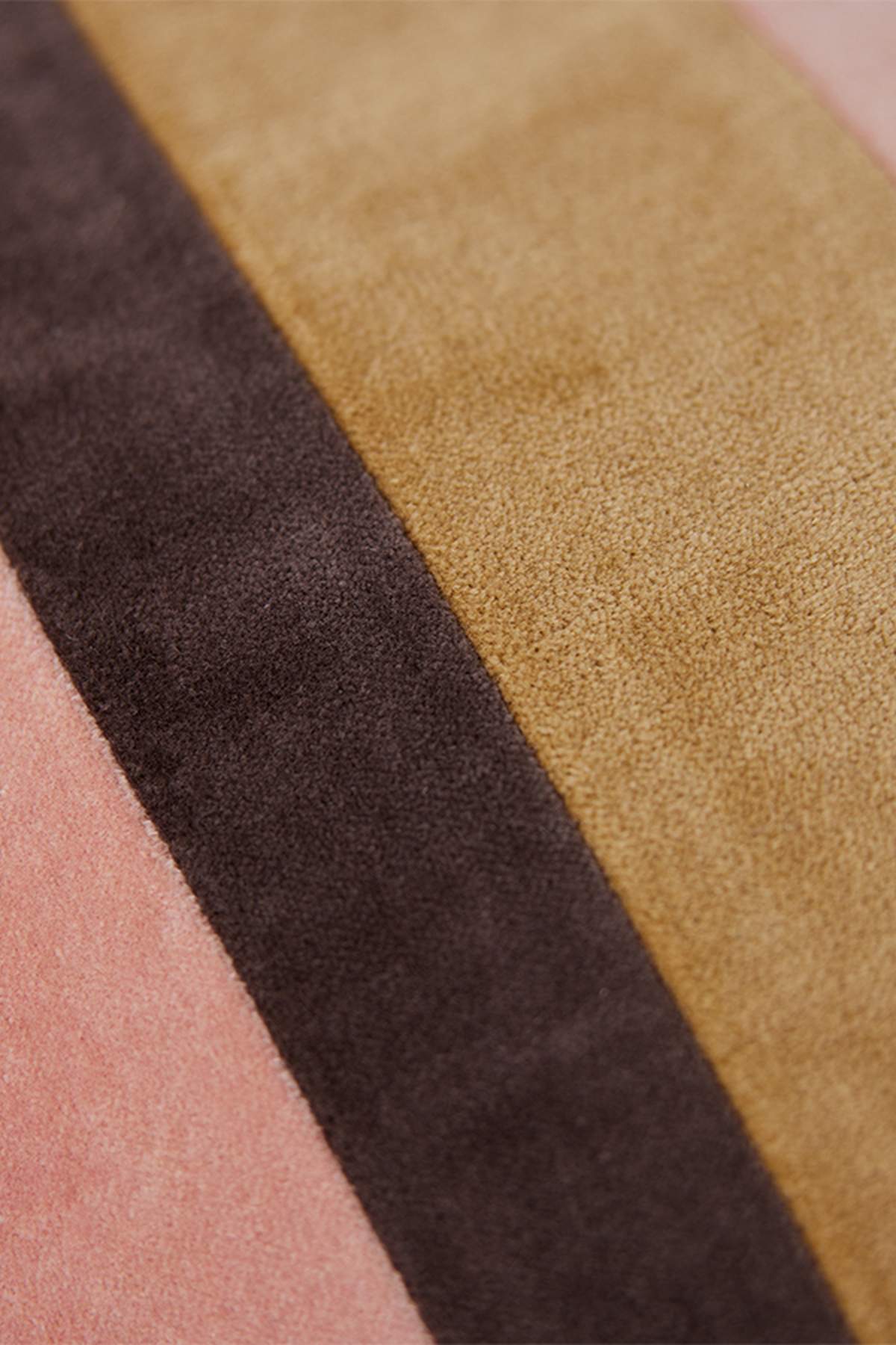 Striped velvet cushion, Sunkissed - 50x30 cm