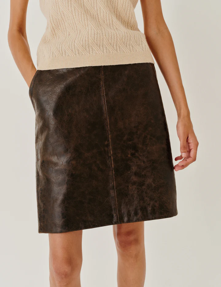 Margo Skirt Brown Crunch Eff Skjørt