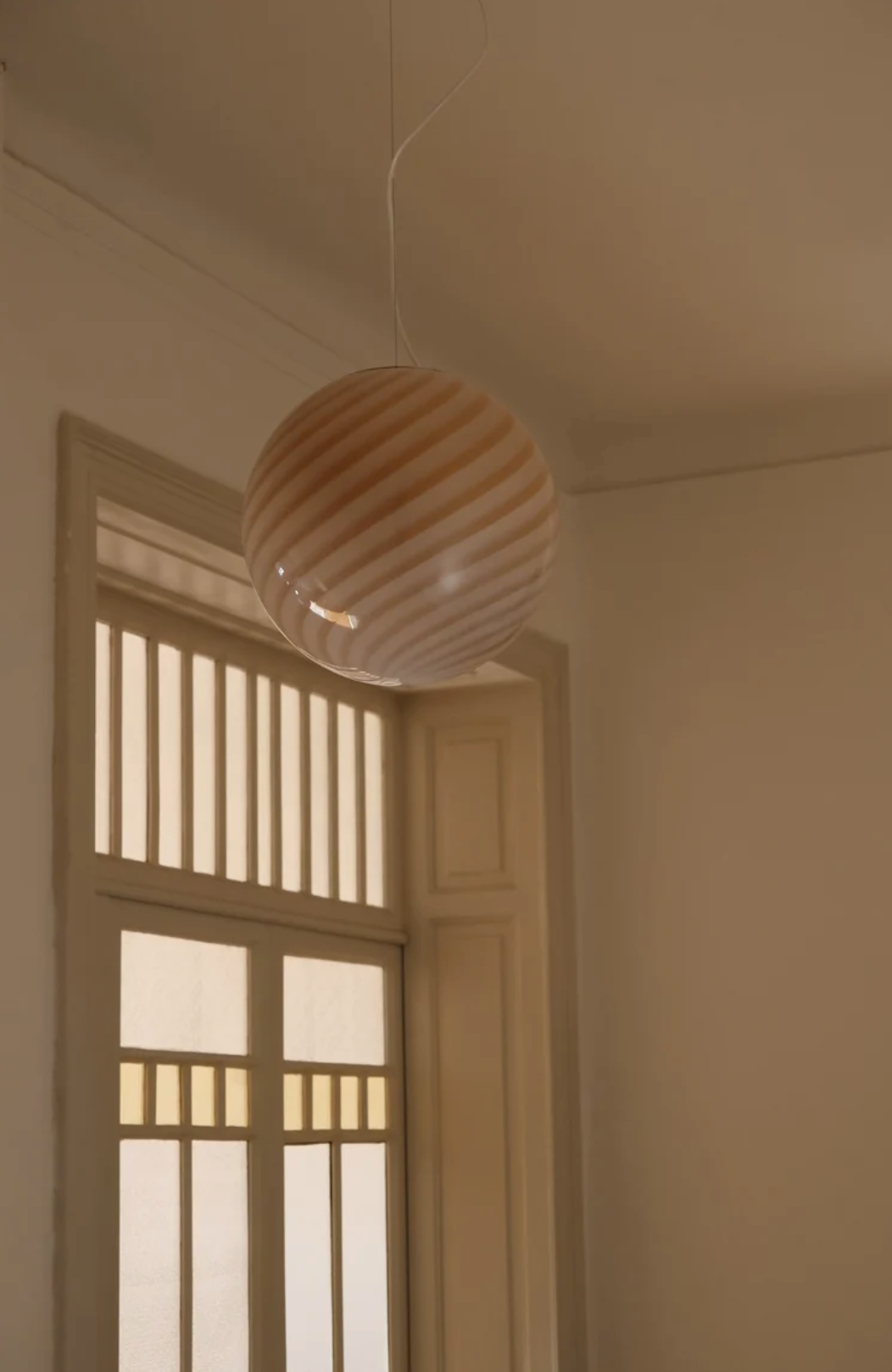 Ø40 Murano Pendel Crem Karamel Lamper