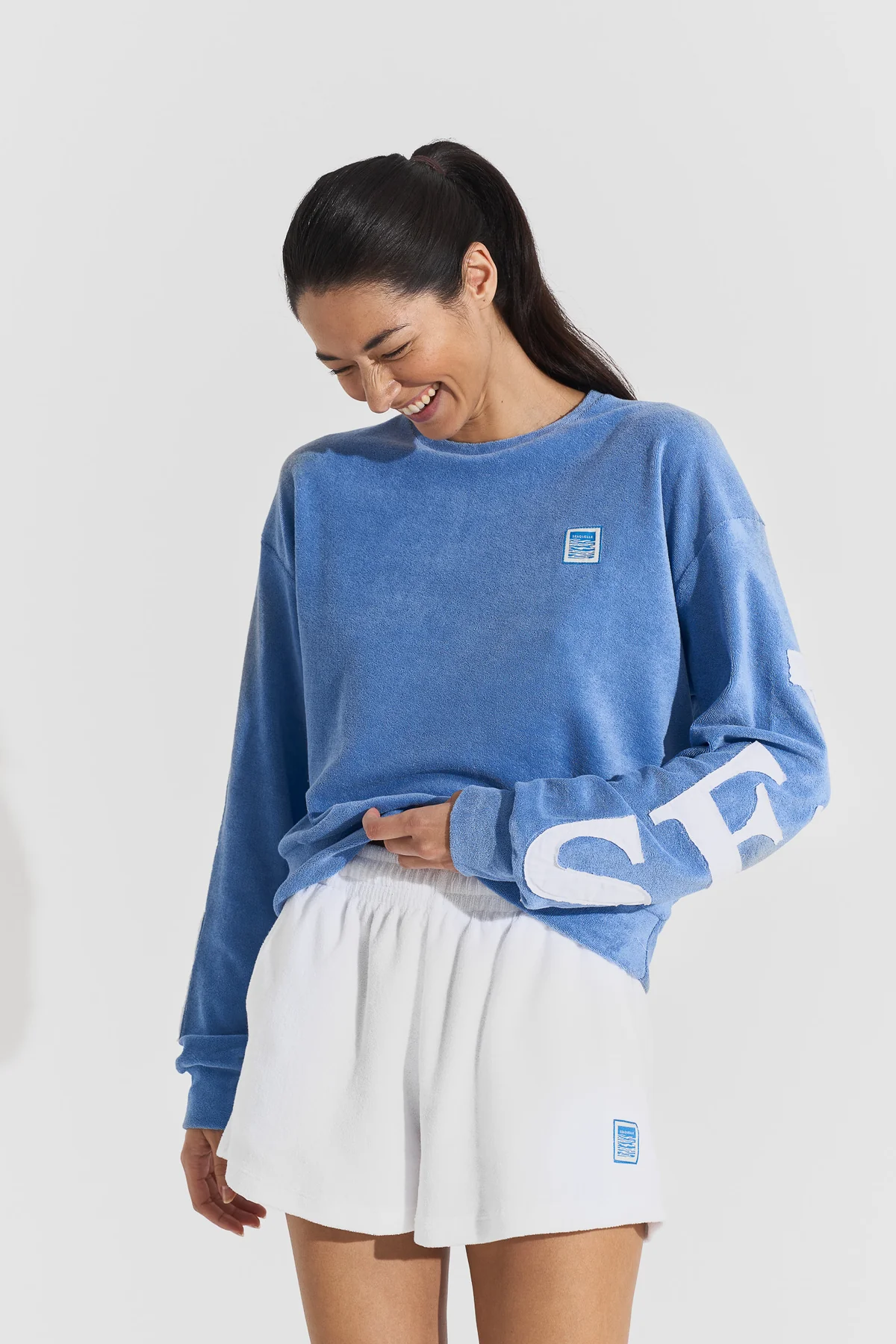 Gensere | Terry Logo Sweatshirt Sky Blue