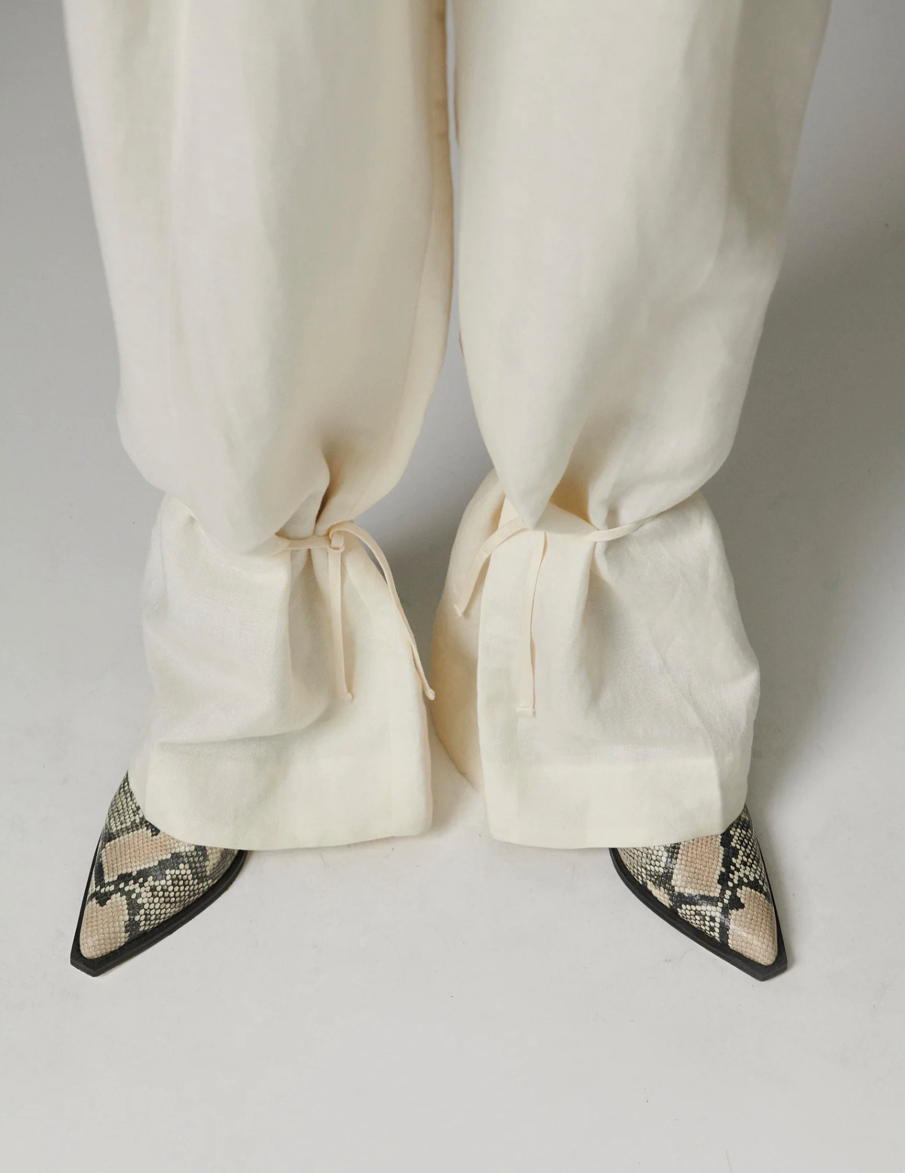 Belle - Contrast Linen Bukser