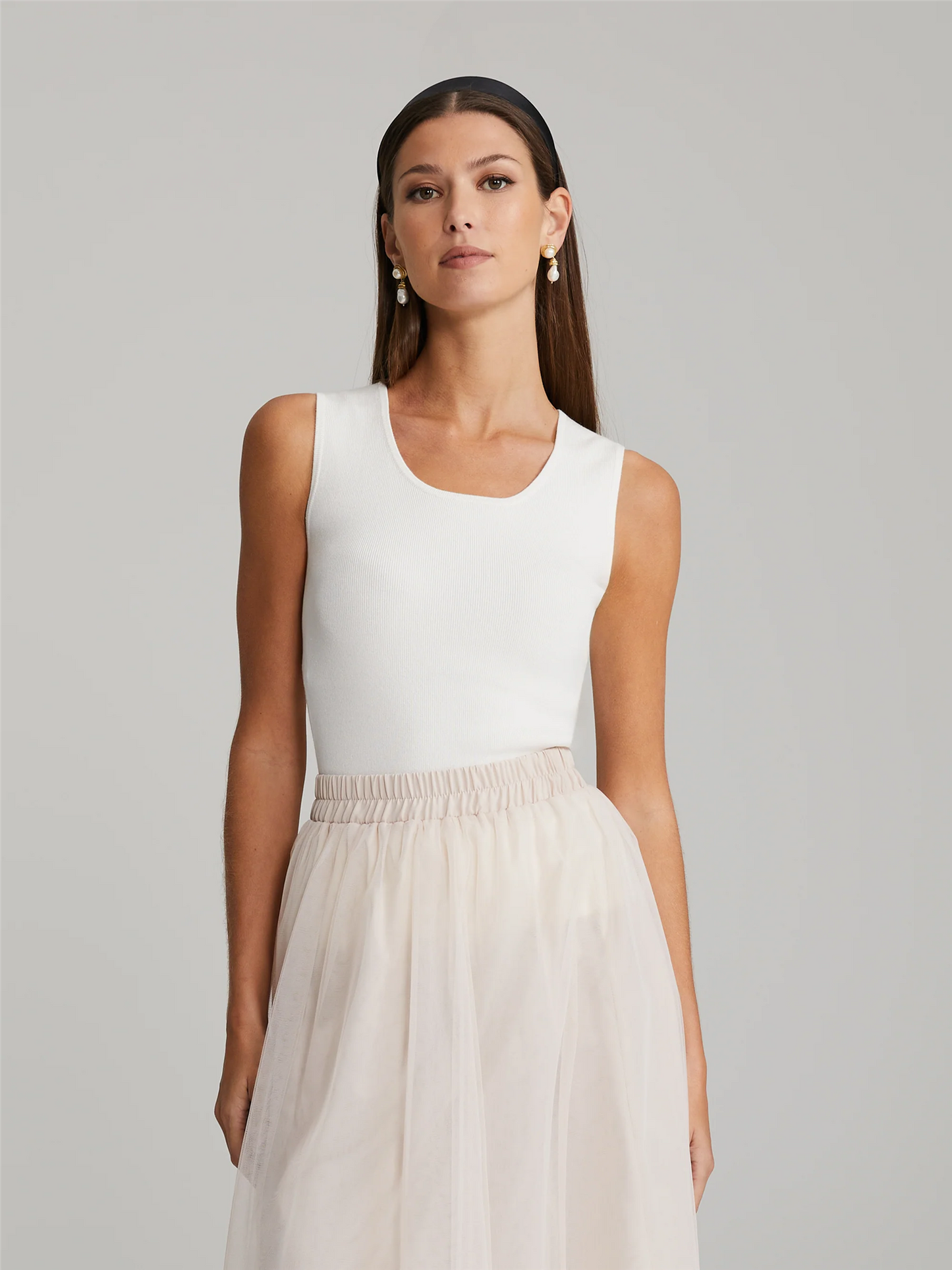 Hannele Top Chalk White T-skjorter