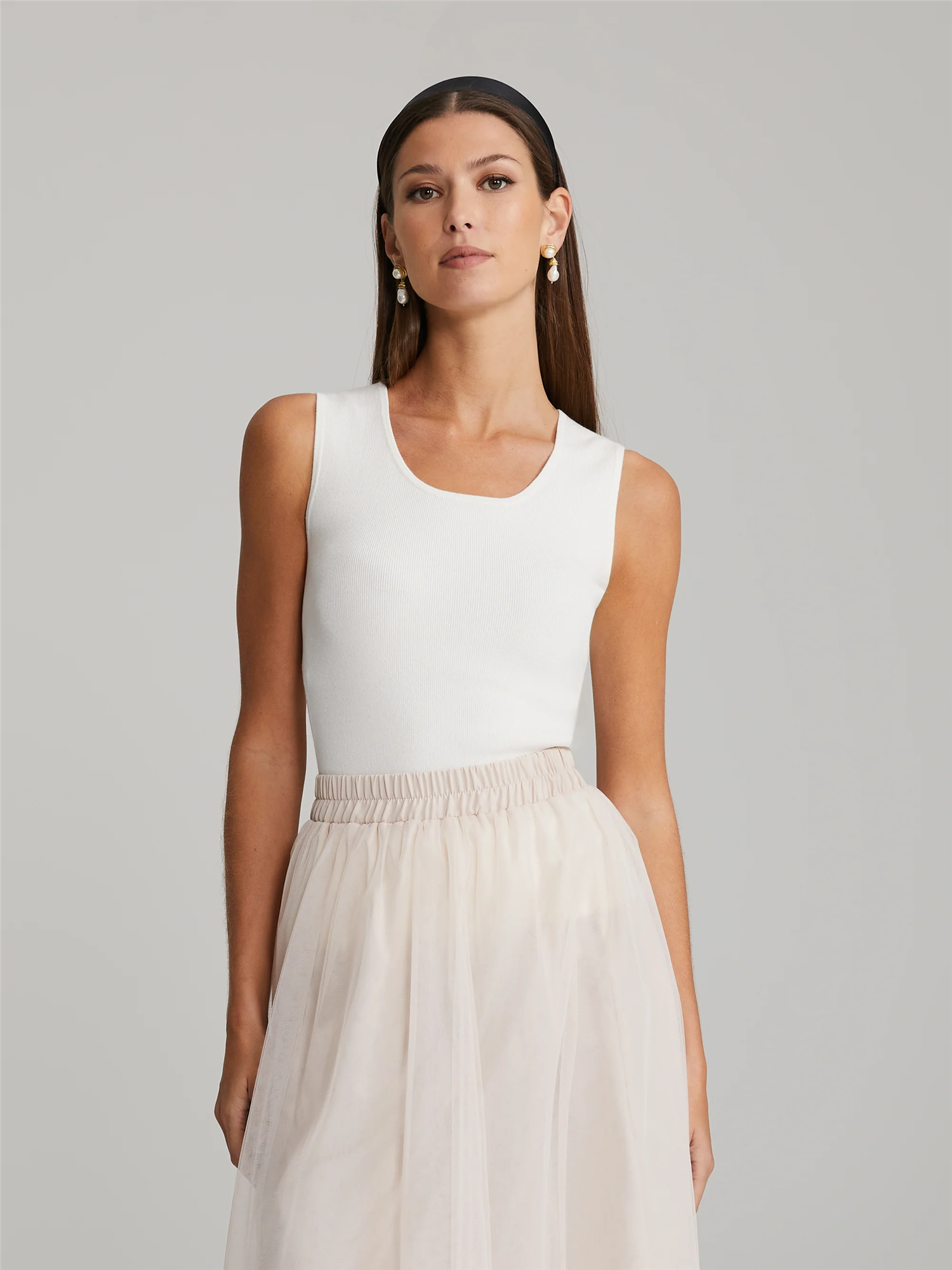 Hannele Top Chalk White T-skjorter