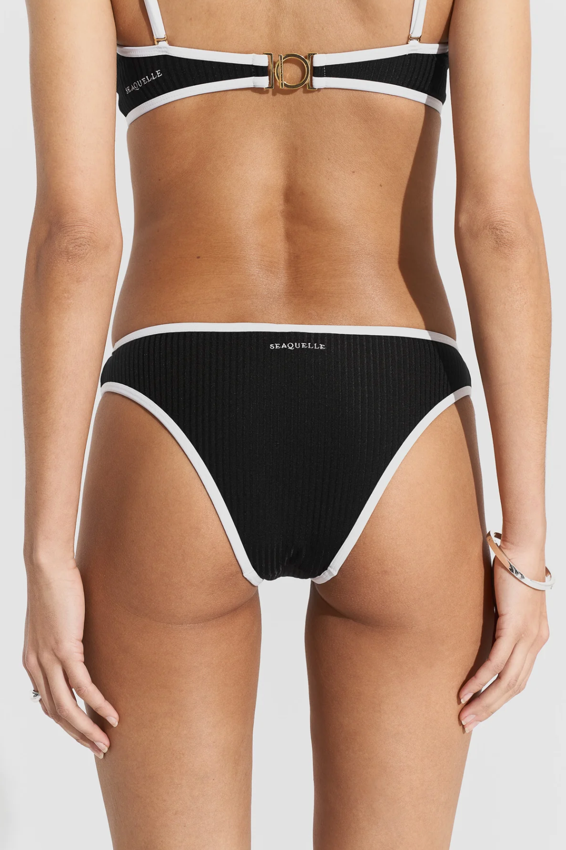 Ribbed Bikini Bottom Black Badetøy