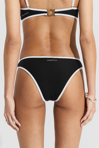 Ribbed Bikini Bottom Black Badetøy