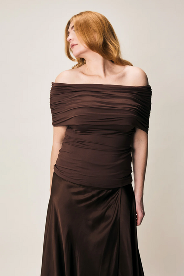 Dosinia Top Walnut Bluser