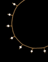 Pierced Pearl Necklace Smykker