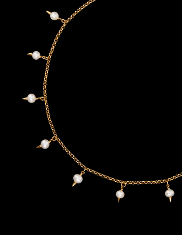 Pierced Pearl Necklace Smykker