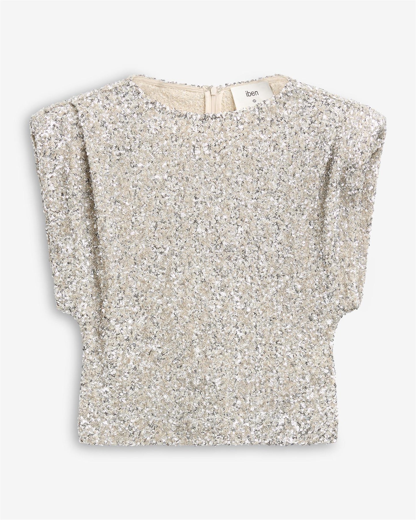 Sunset Sequin Top Silver Bluser