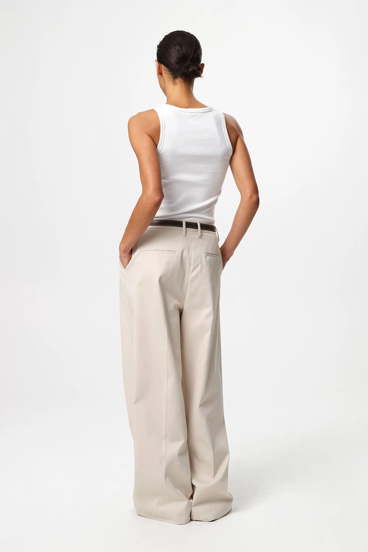 Topper | Ella Rib Top - White
