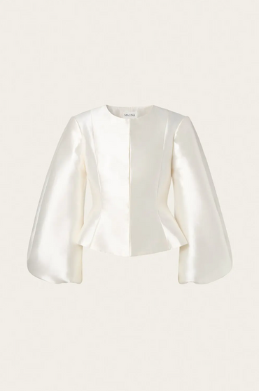 Vendela Balloon Sleeve Blouse Ivory Bluser