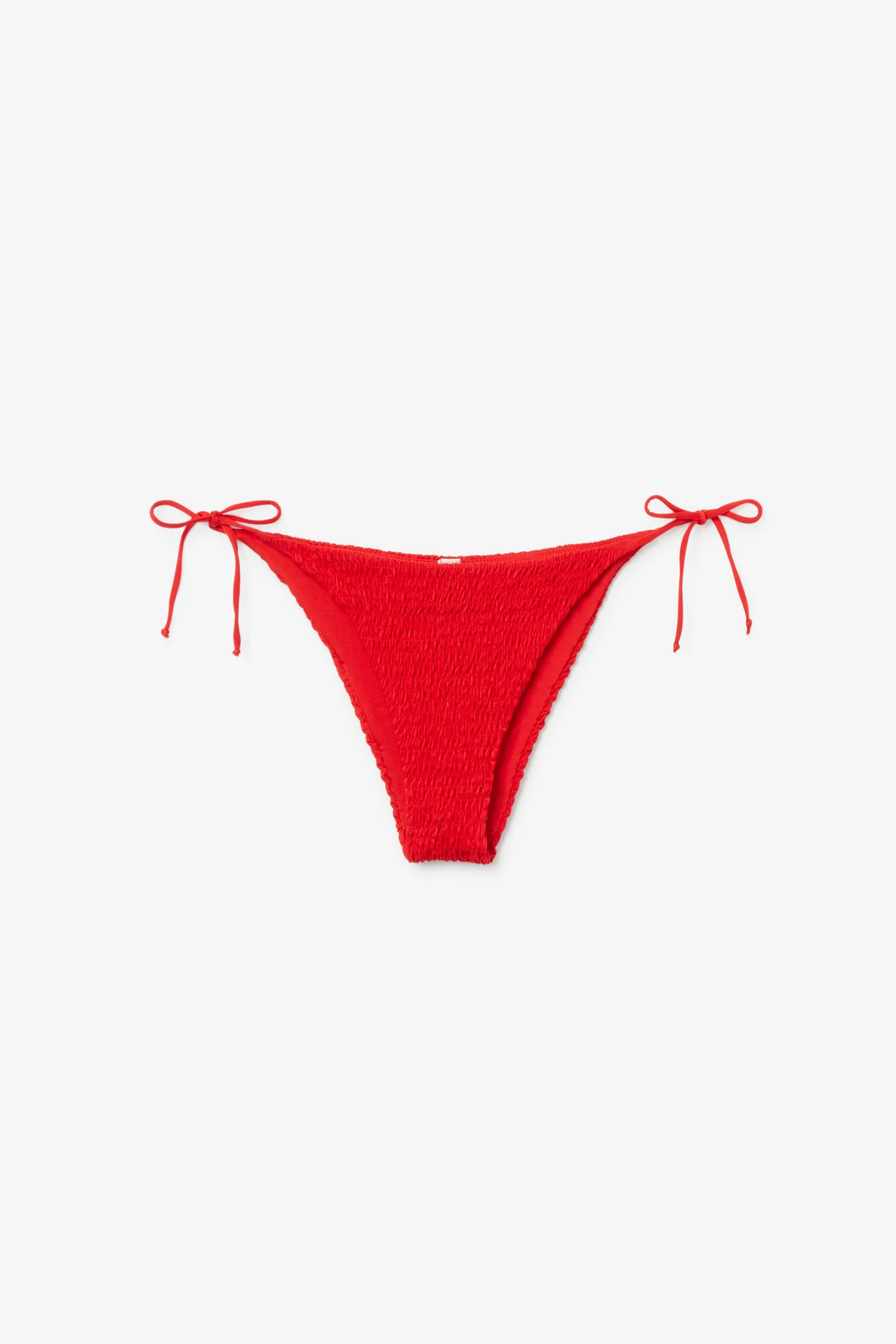 Clean Smocked Bottom Red Bikini