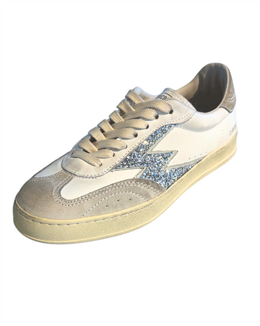 Iconic Mule White with Glitter Logo Sko